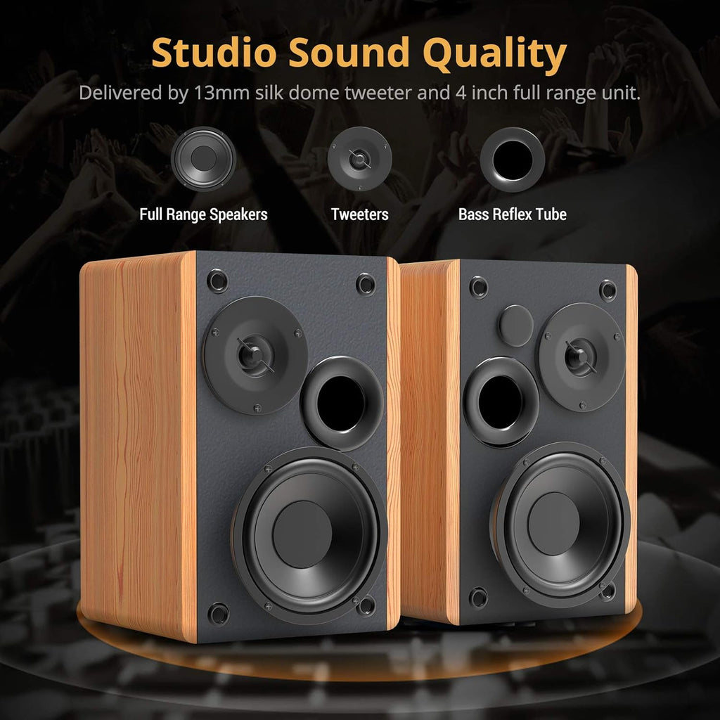 Bluetooth Bookshelf Speakers with Remote Control J16161