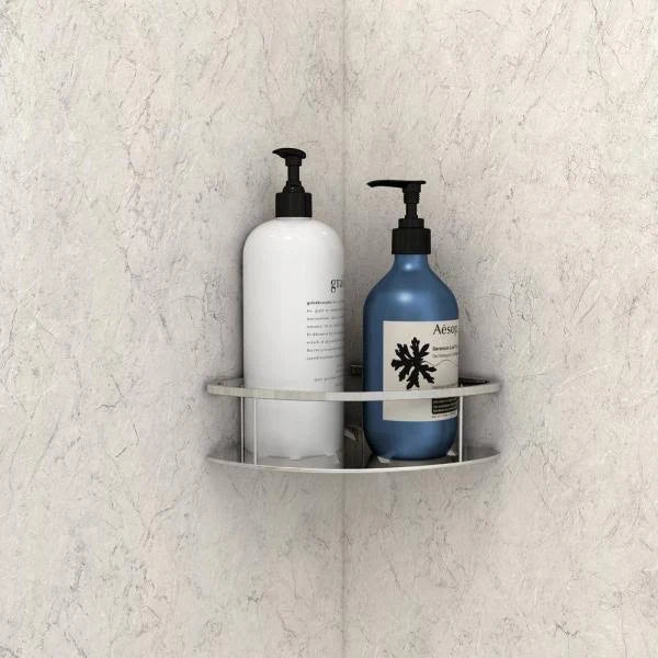 4-Piece Alcove Bath Wall in Platinum Marble B6126