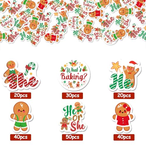 200Pcs Red Green Gingerbread Man Confetti G8729