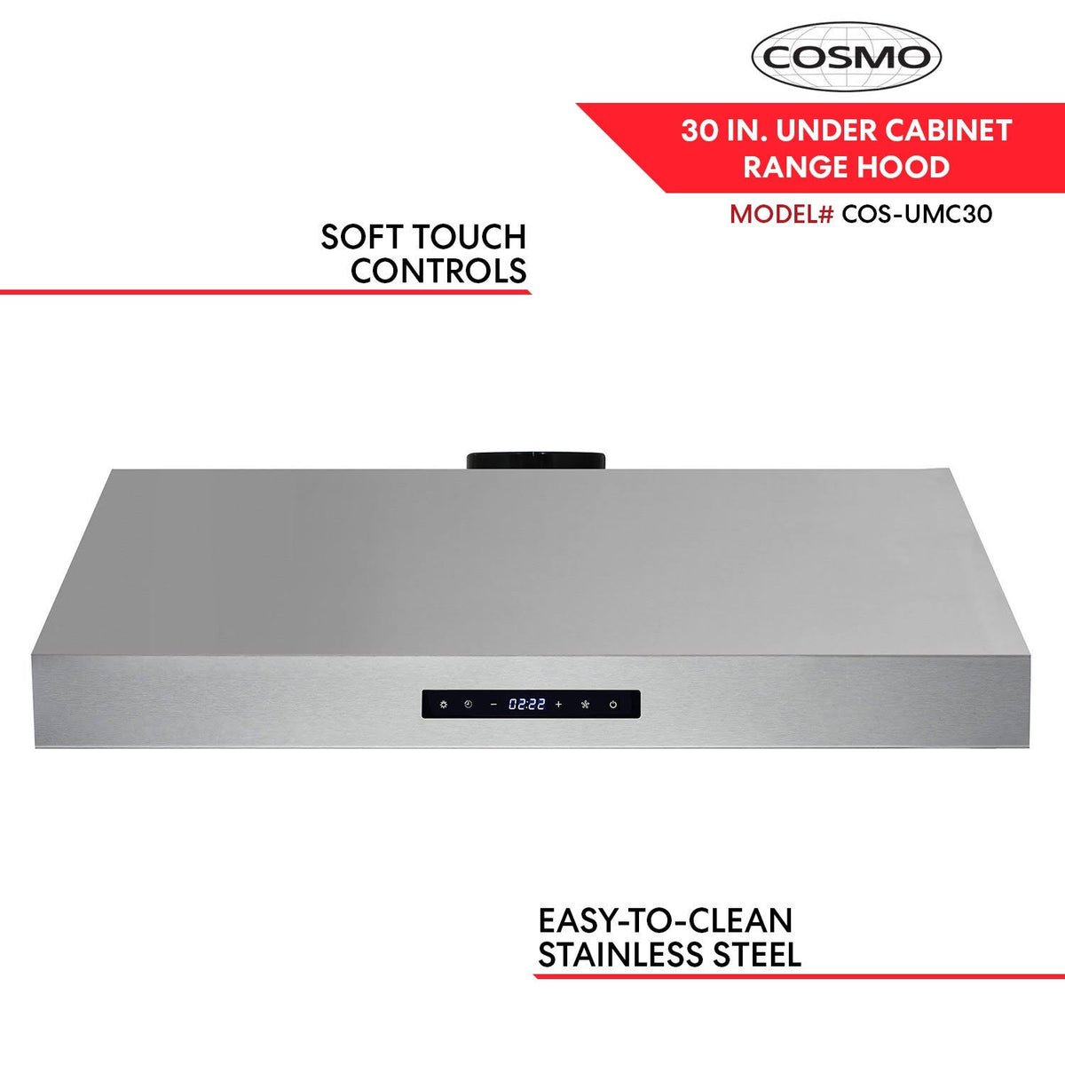 30-Inch 760 CFM Ducted Under Cabinet Stainless Steel Range Hood Q94973