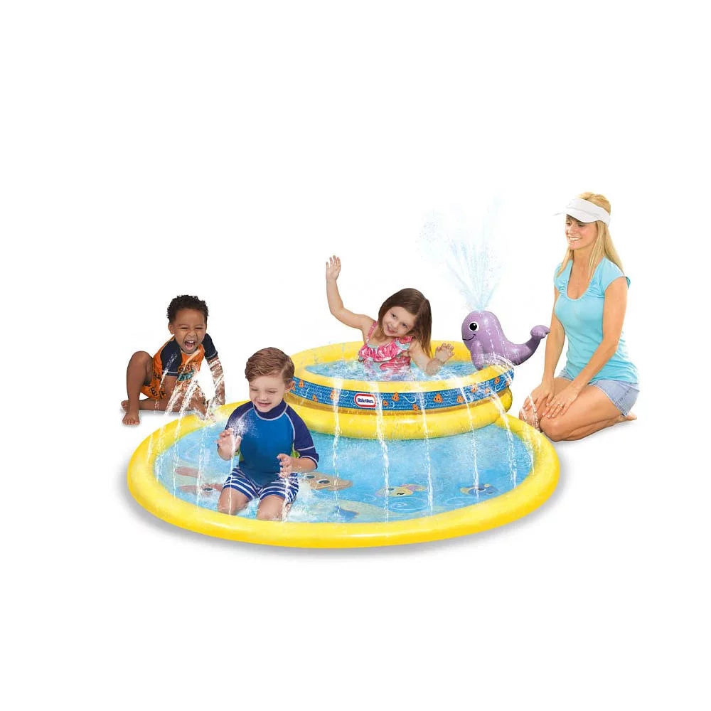 Round Splash Pool with Whale Sprinkler and Spray Mat Z729