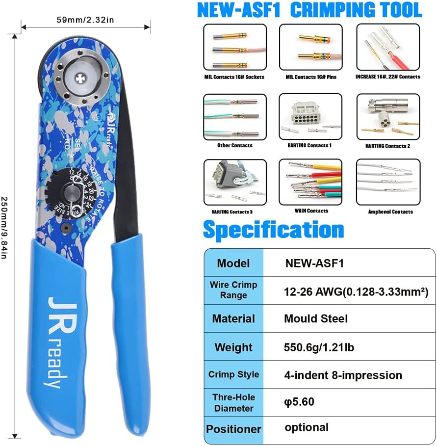 Adjustable Crimping Tool for Wire Range 12 to 26 AWG N961085