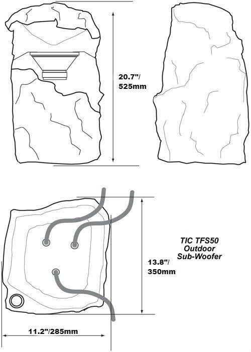 White Granite Rock Speaker Y183065