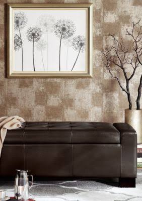 Brown Tufted Top Storage Bench G838035