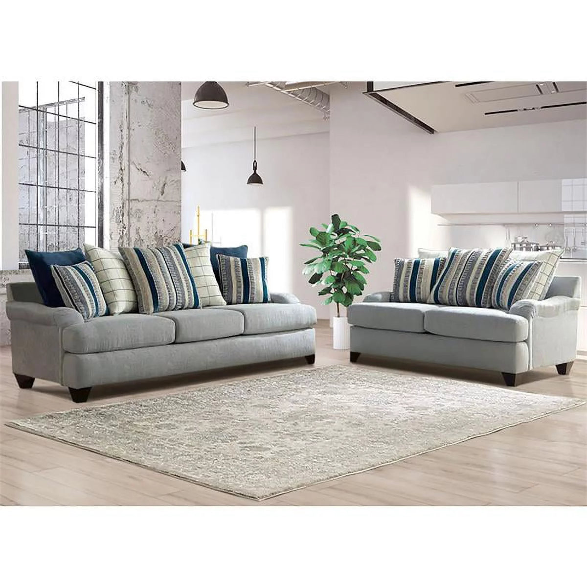 Chenille 2-Piece Sofa Set A17423