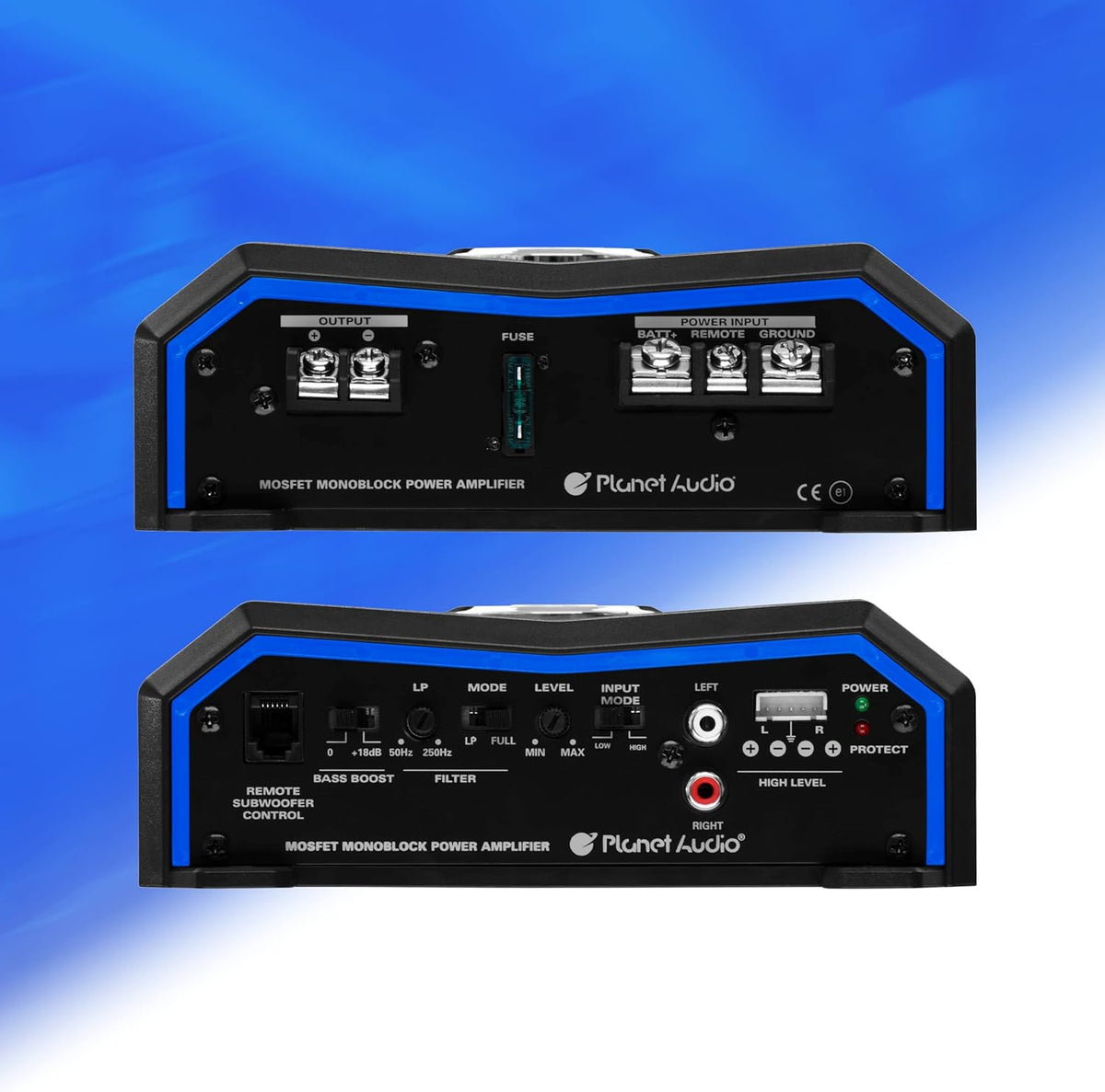 Planet Audio Monoblock Car Amplifier 1500 Watts Class A/B Mosfet Power Supply Pack of 2 B414