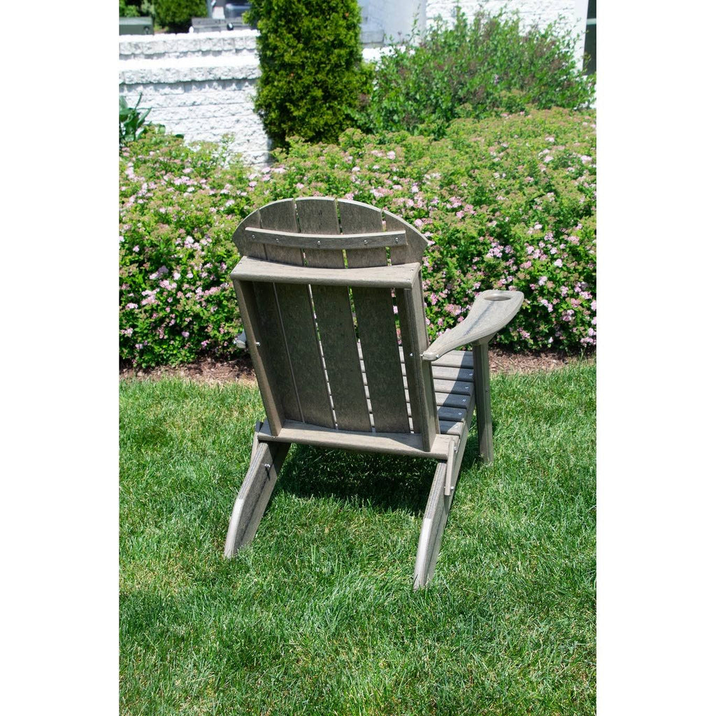 Weathered Wood Folding Adirondack Chair F56870