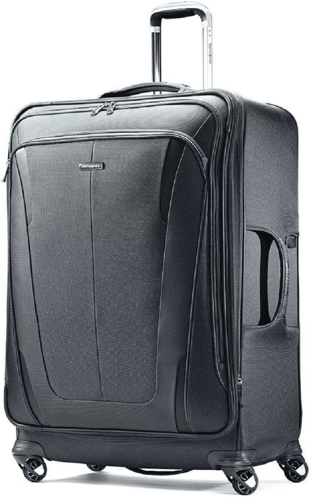 Hardside Spinner Luggage 2 Piece Set Silver O768