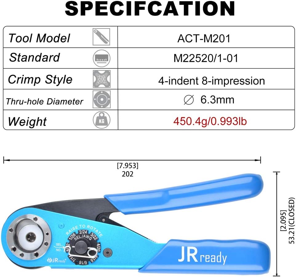 Adjustable Crimping Tool for Wire Range 12 to 26 AWG N961085