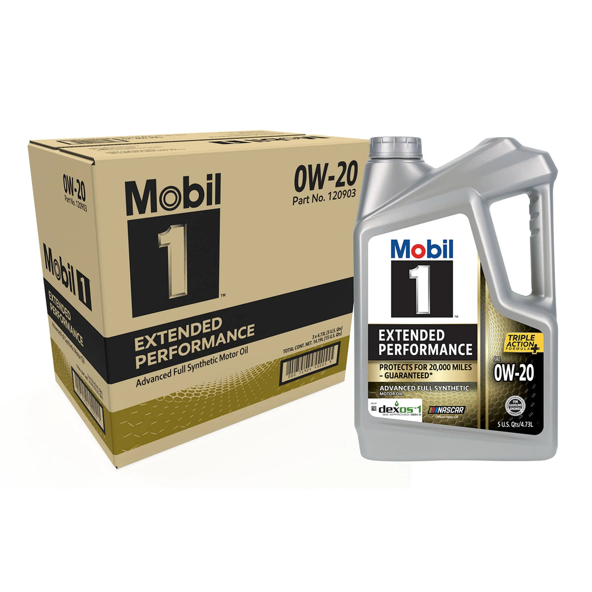 Full Synthetic Motor Oil 0W-20 5 Quart Pack of 3 S8782