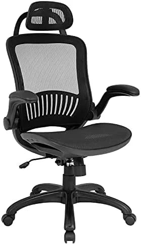 Grey Ergonomic Mesh Office Chair with Lumbar Support D2629