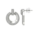 14K White Gold Diamond Cluster Stud Earrings K151