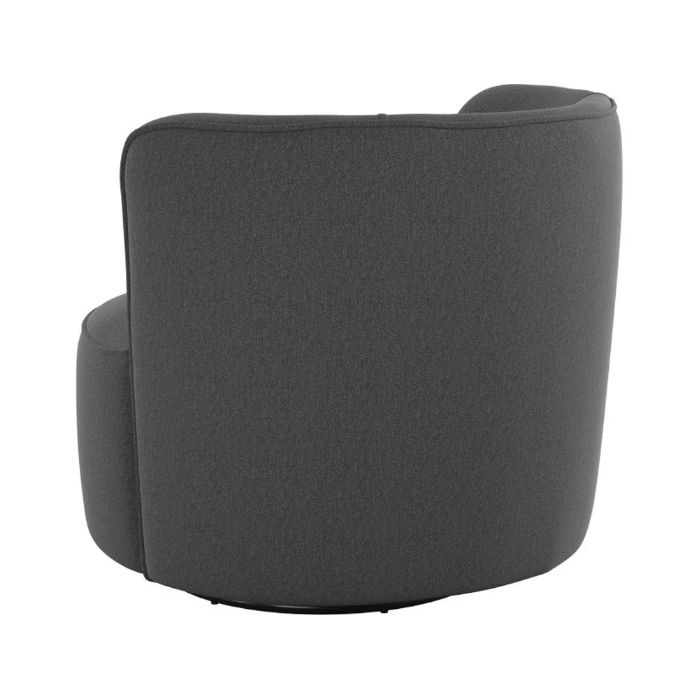 Graphite Gray Upholstered Swivel Accent Chair S452