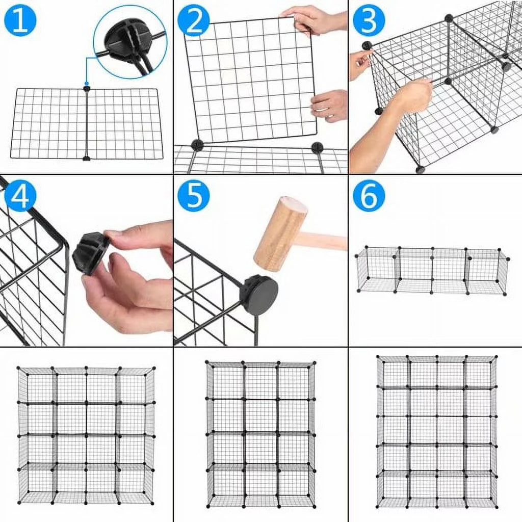 20-Cube Wire Cube Storage Organizer Shelves H847