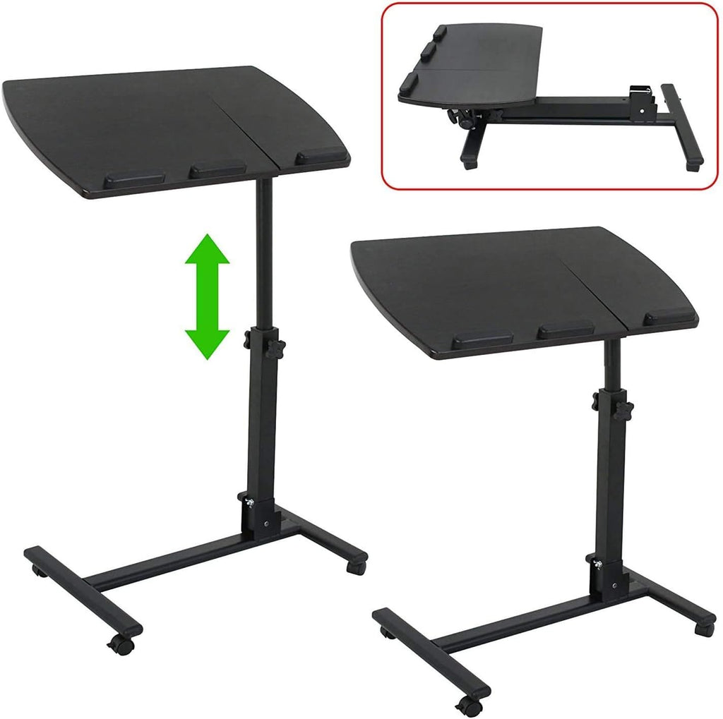 Adjustable Rolling Laptop Stand Desk Cart Z315883