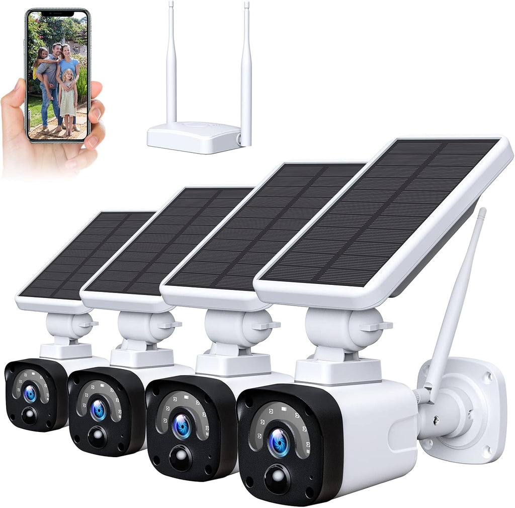 1080P Wireless Solar Security Camera System with Base Station & 3 Cameras J59930