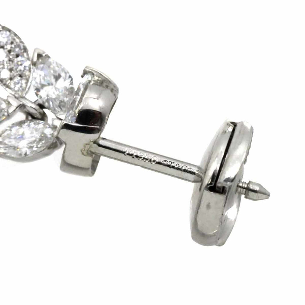 Victoria Vine Drop Diamond Earrings Platinum Pierced V644578