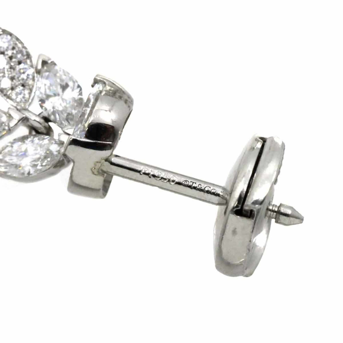 Victoria Vine Drop Diamond Earrings Platinum Pierced V644578