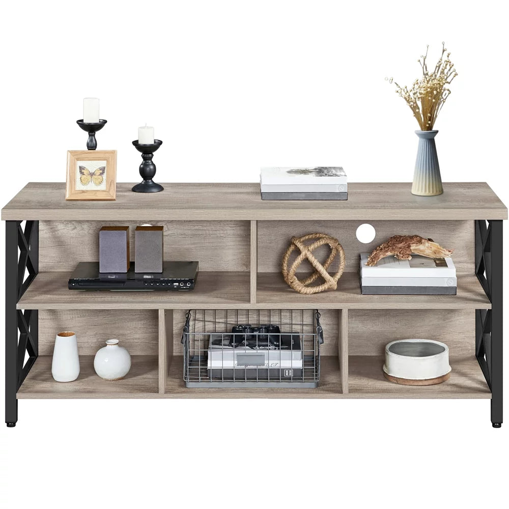 Gray TV Stand with Storage K4223
