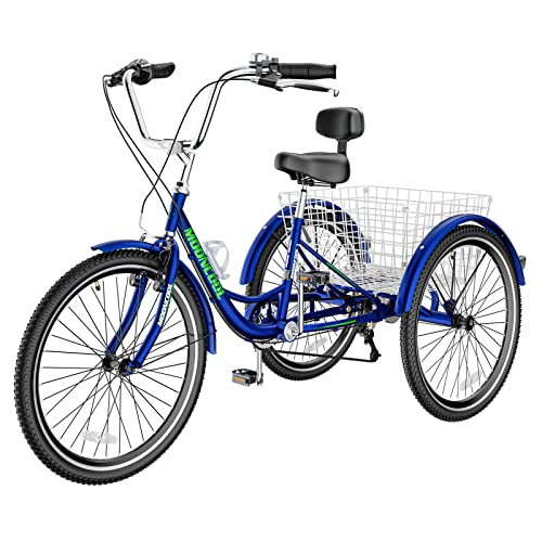 7 Speed 3 Wheel Tricycle with Shopping Basket S3636