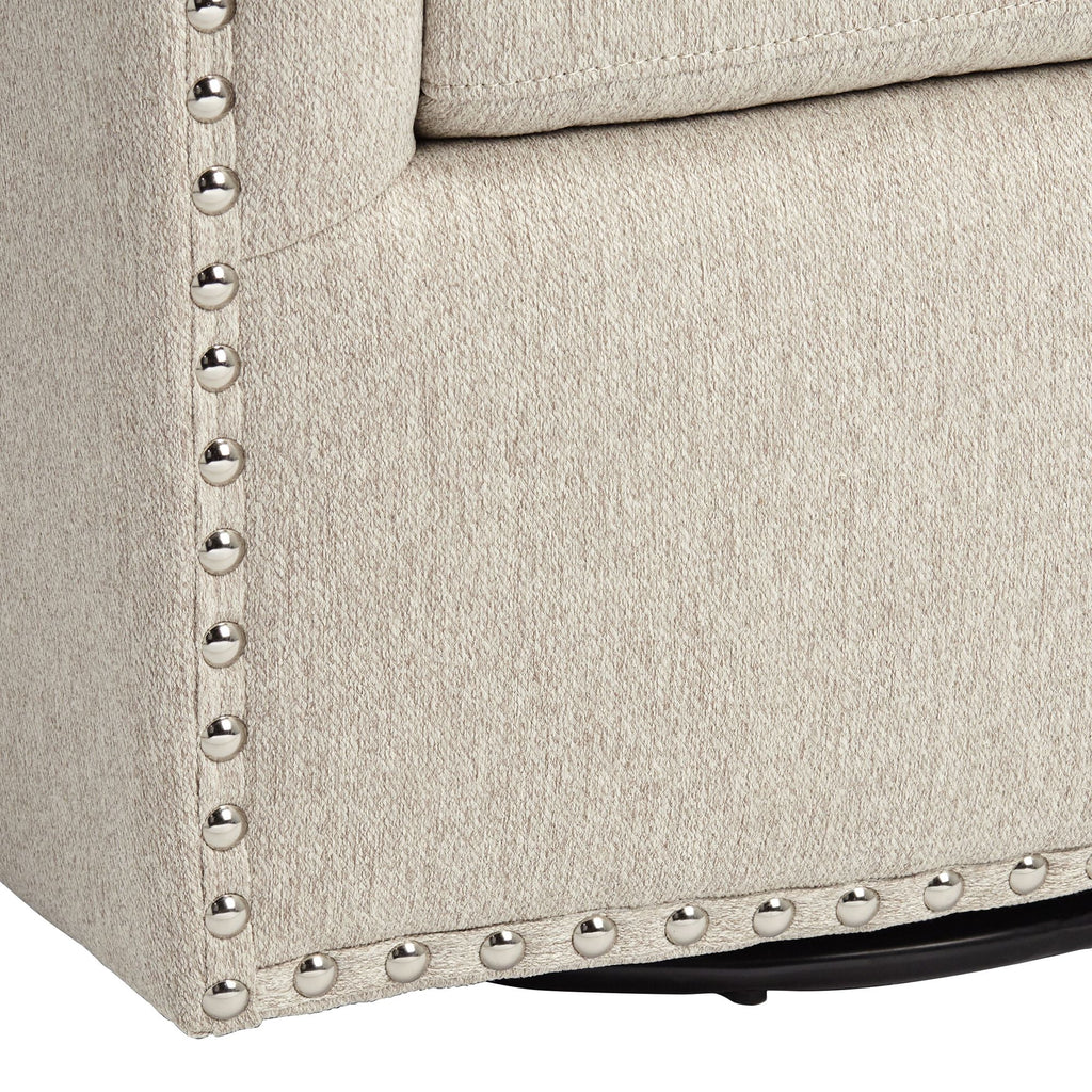 Oatmeal Swivel Accent Chair C6117