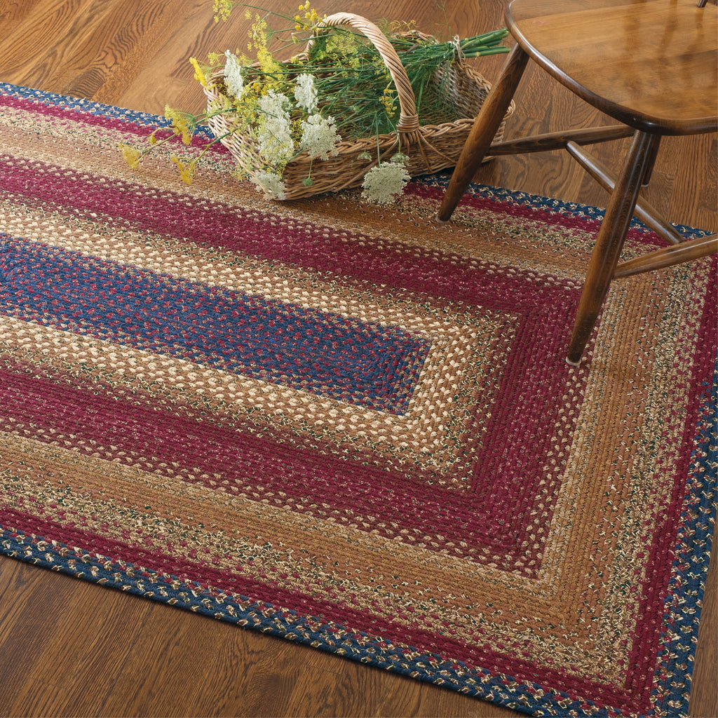 Red Cotton Braided Area Rug 4' x 6' T673298
