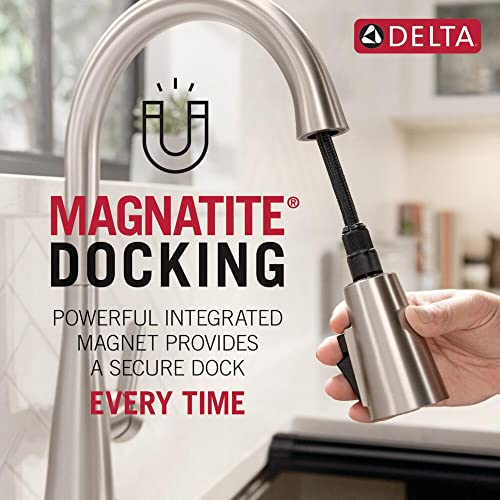 Brushed Nickel Kitchen Faucet with Pull Down Sprayer F930598