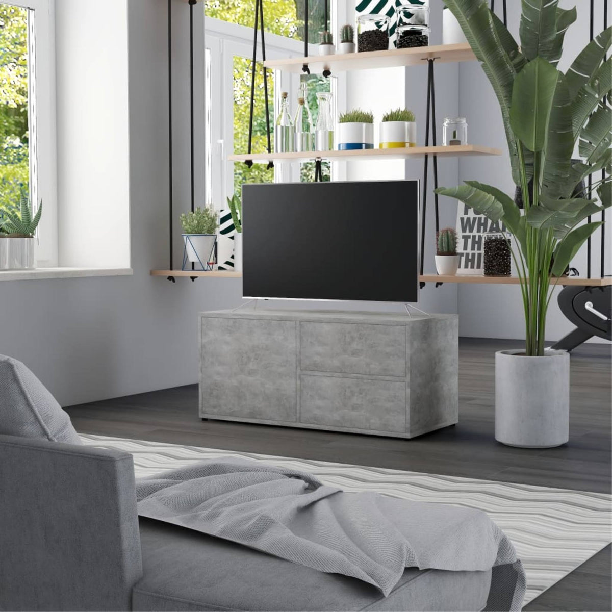 Concrete Gray TV Cabinet L529759