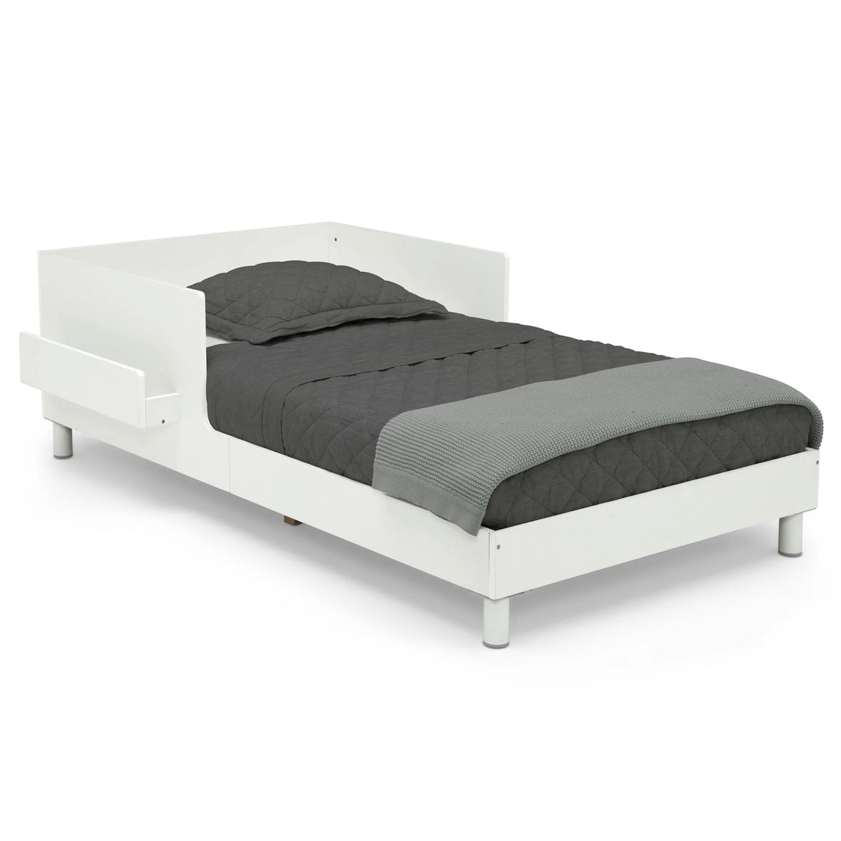 White Toddler Bed with Interchangeable Shelf H903310