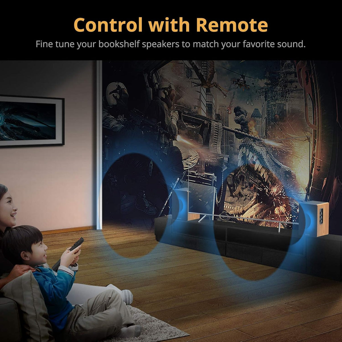 Bluetooth Bookshelf Speakers with Remote Control J16161