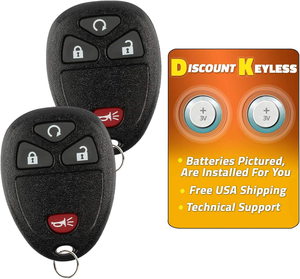 Keyless Entry Remote Key Fob 2 Pack D282849
