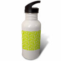 Lime Green and White Sports Water Bottle, 21oz A4351
