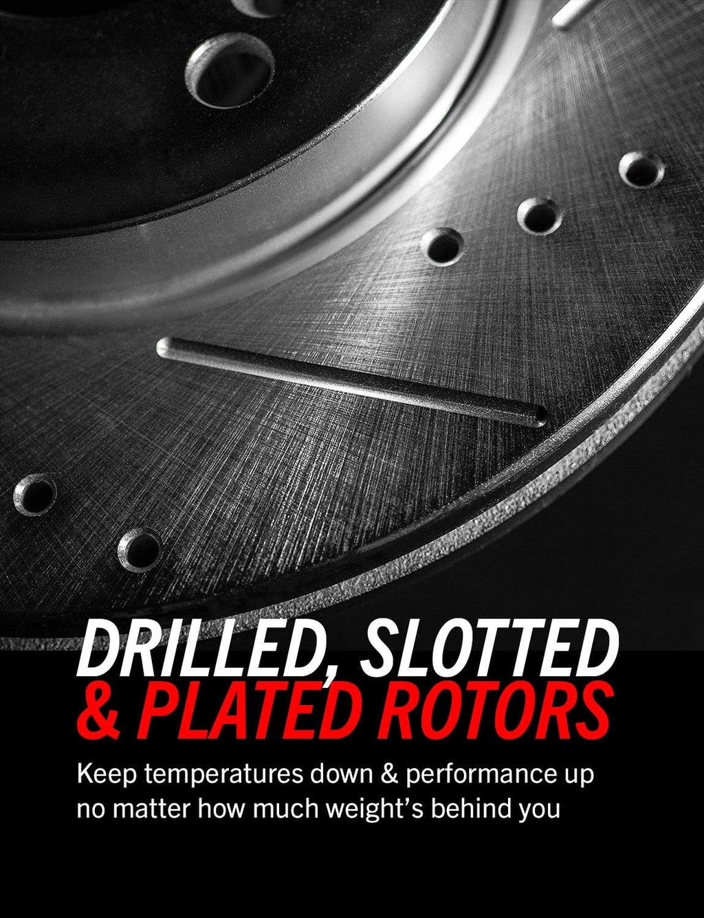 Carbon-Fiber Ceramic Brake Pad and Drilled and Slotted Rotor Kit L6122