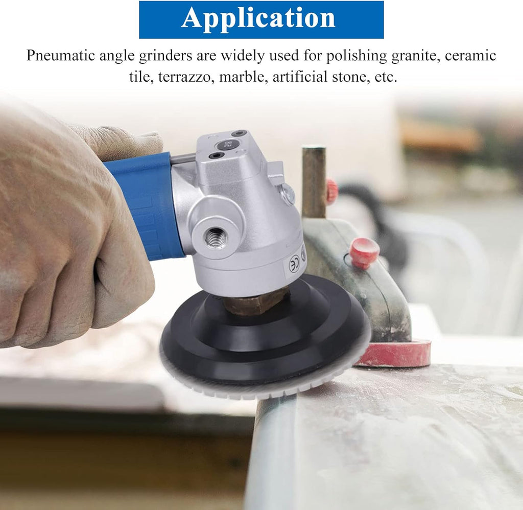 4" Pneumatic Wet Polisher Grinder with 7 Pieces Polishing Pads T557563