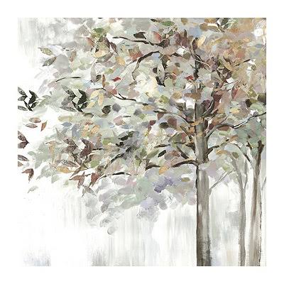 Autumn Leaves Neutral Giclee Canvas Art, 30x30 in. T25573