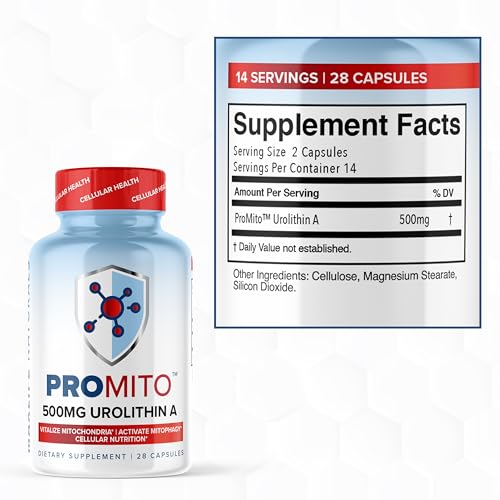 500mg Pure Urolithin A Supplement, 28 Capsules M4561