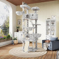 Dark Grey Multi-Level Cat Tree with Sisal Scratching Posts T79474