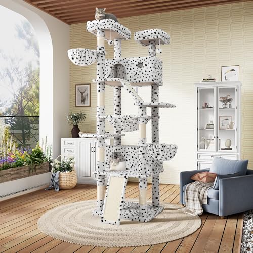 Dark Grey Multi-Level Cat Tree with Sisal Scratching Posts T79474