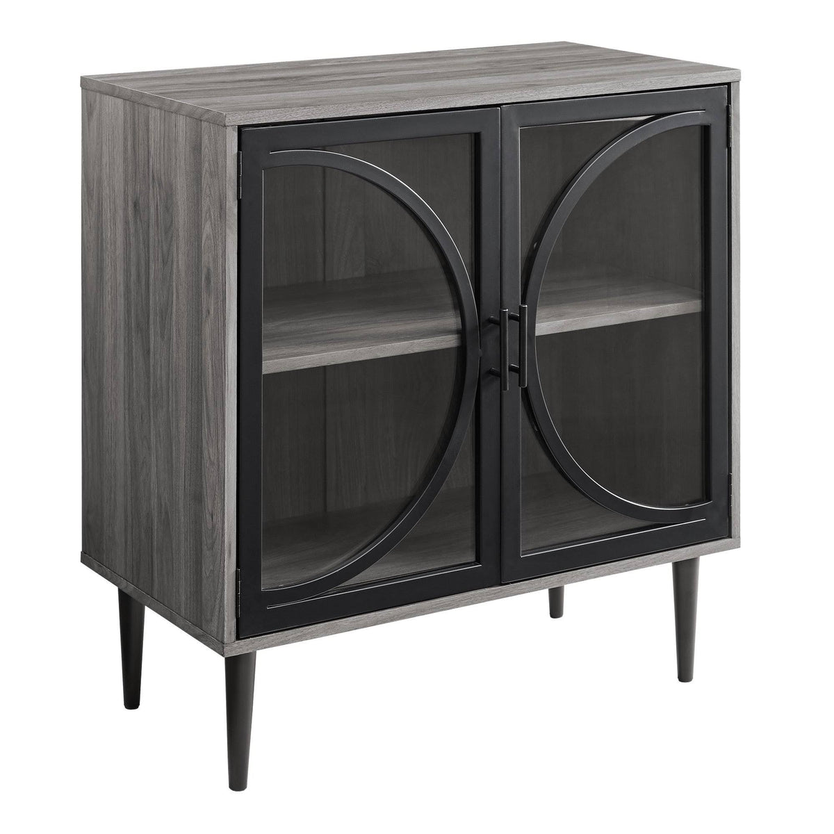 Metal and Glass Door Accent Console R989