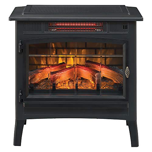 Black 3D Infrared Electric Fireplace Stove with Remote Control A731120