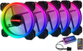 5 Fans 120mm RGB PC Cooling Fan with RGB Controller H872
