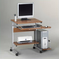 Mobile Wood Computer Cart A5749