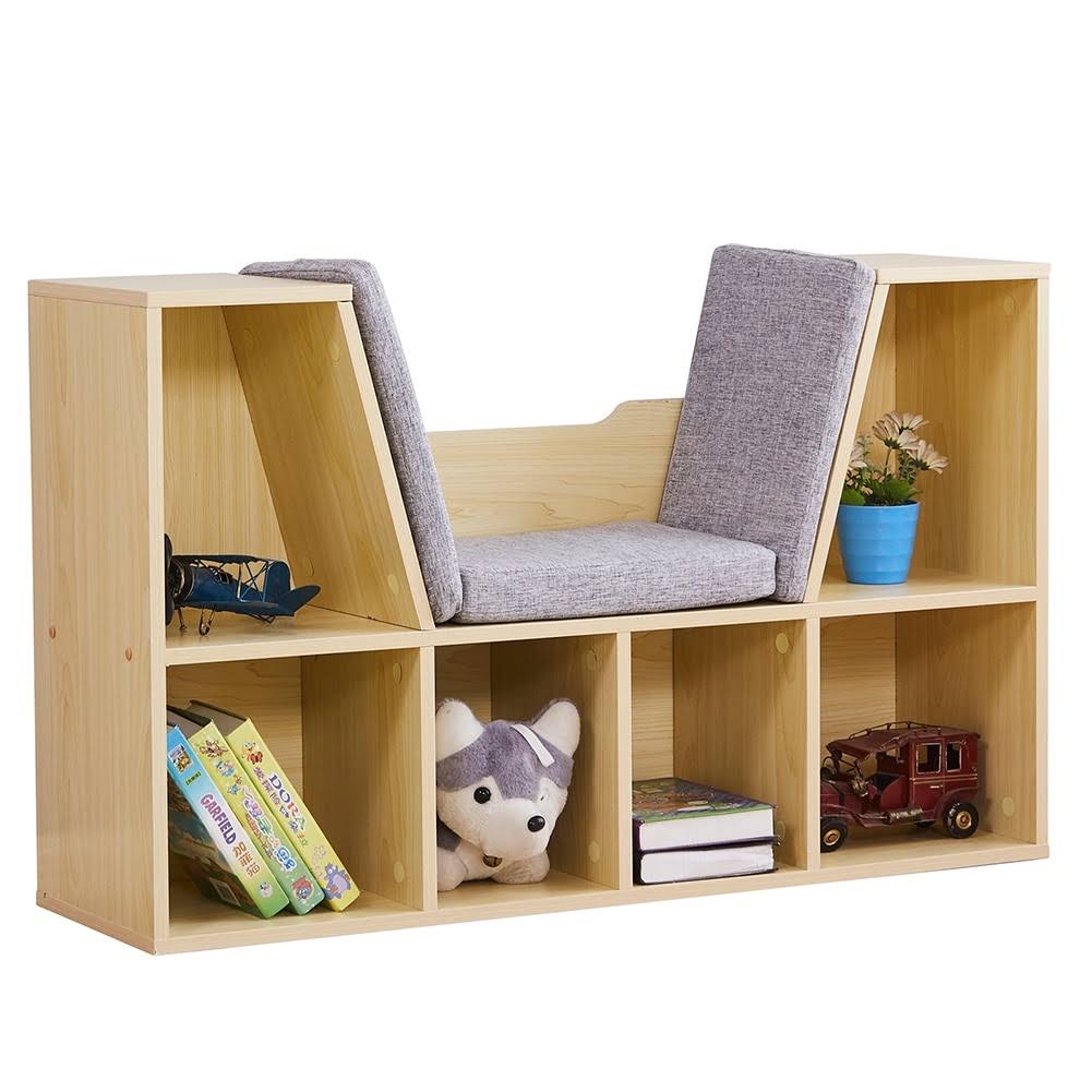 Modern 6-Cubby Kids Bookcase Wood K825296