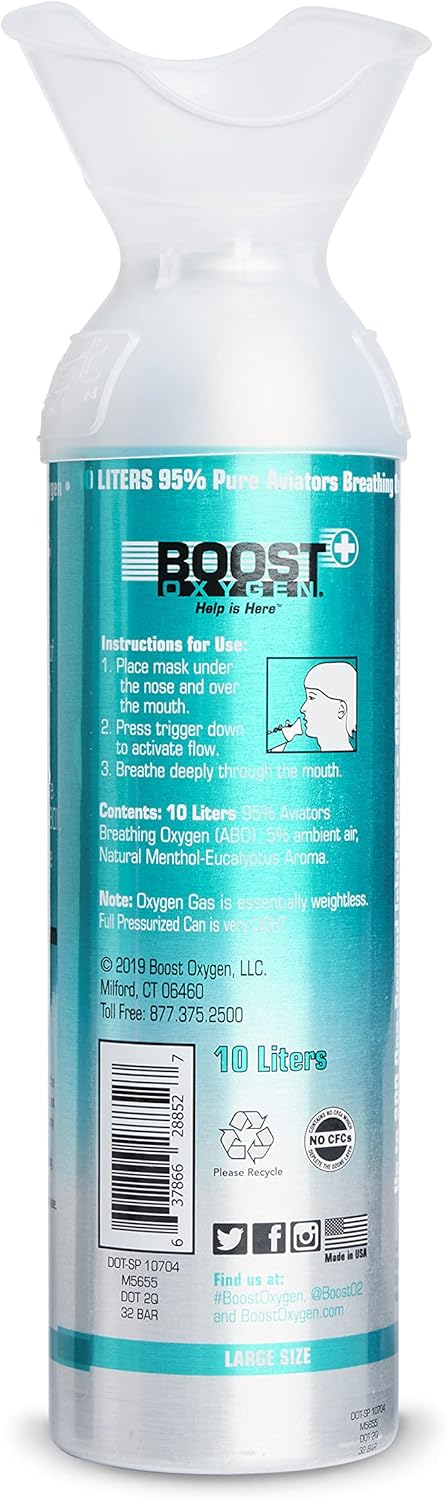 Menthol Eucalyptus 10-Liter Oxygen Canister 6 Pack A587009
