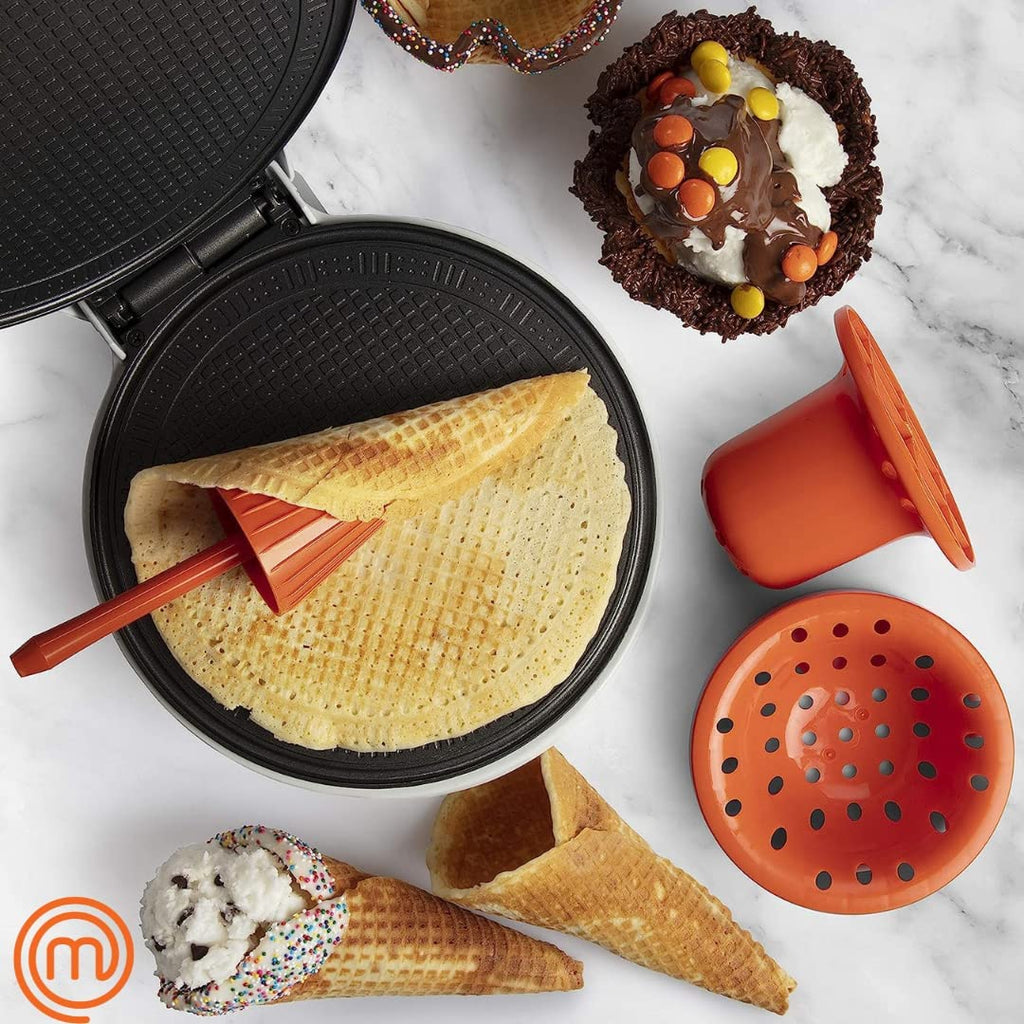 Waffle Cone and Bowl Maker with Shaper Roller and Bowl Press N87112