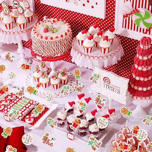 200Pcs Red Green Gingerbread Man Confetti G8729
