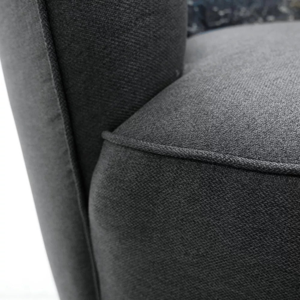 Graphite Gray Upholstered Swivel Accent Chair S452