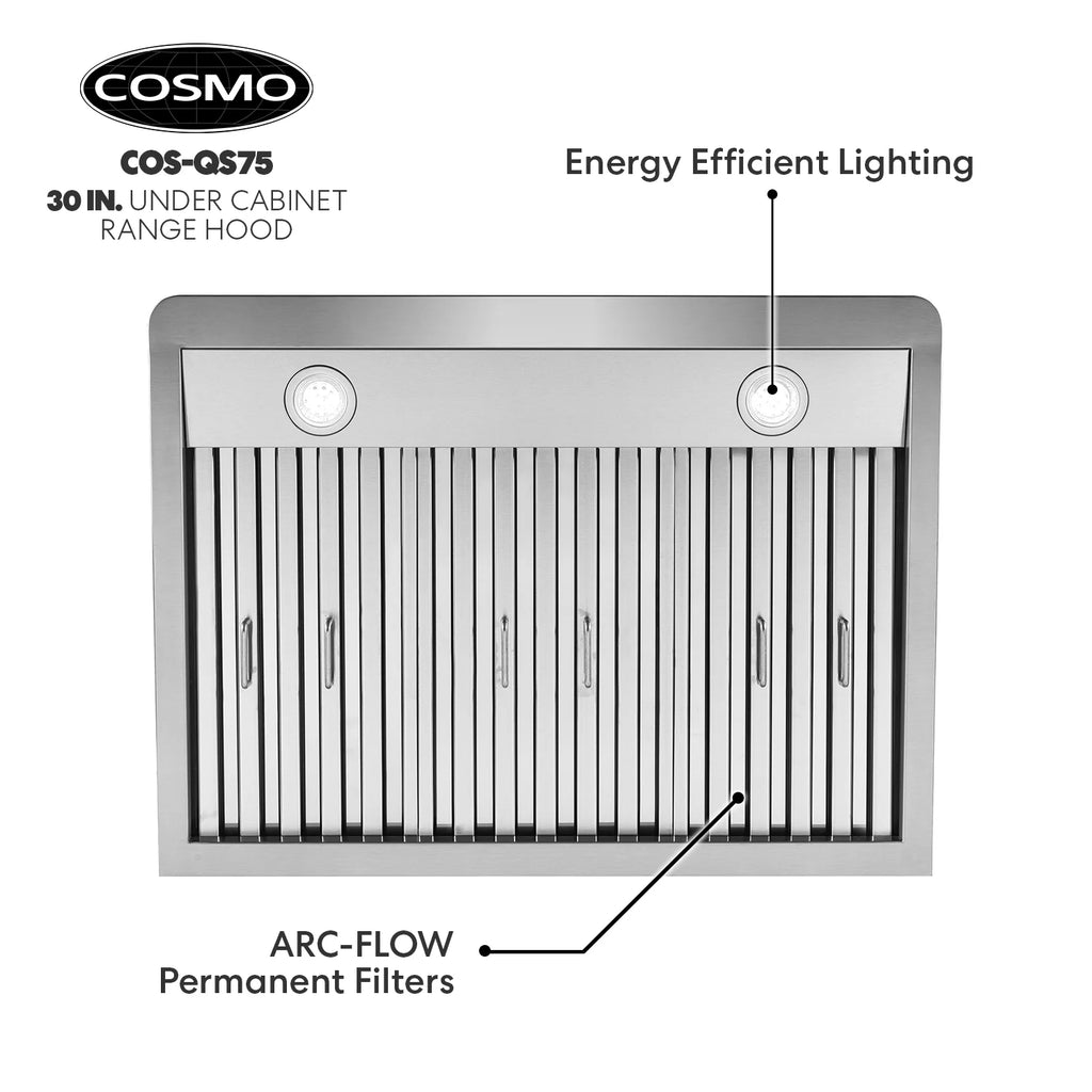 36 in. Ducted Under Cabinet Range Hood in Stainless Steel P709602