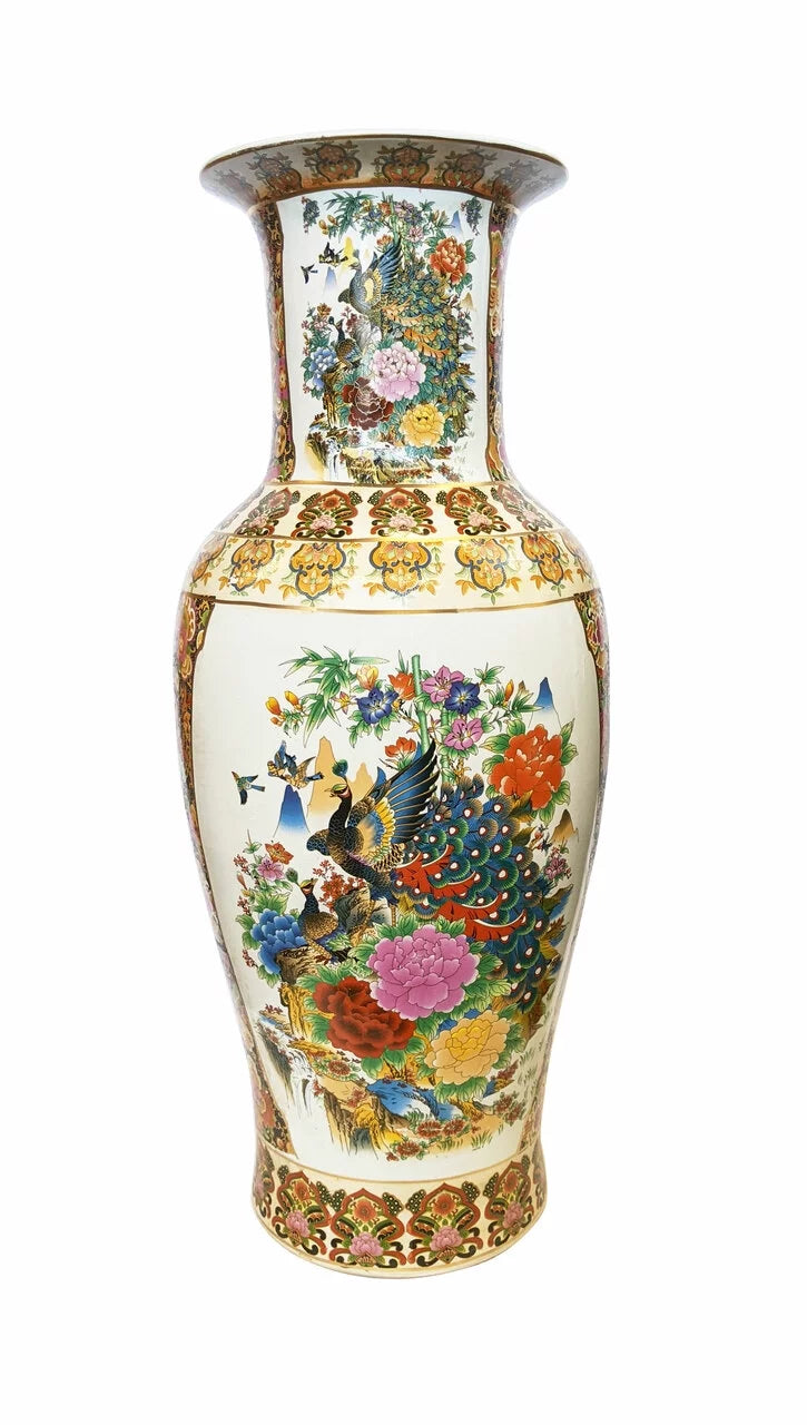 Japanese Porcelain Satsuma Vase 36" V44289