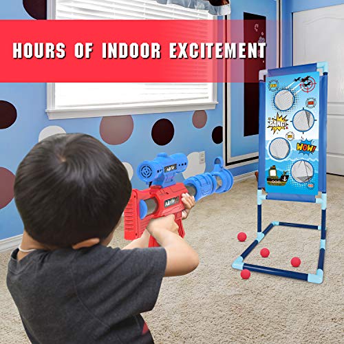 Shooting Game Toy with 2pk Air Guns, Target & 24 Foam Balls W912352